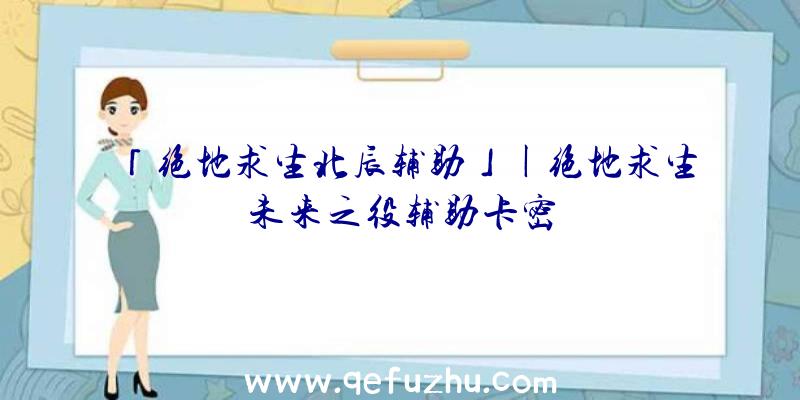 「绝地求生北辰辅助」|绝地求生未来之役辅助卡密